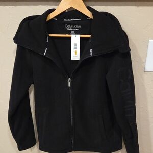 Calvin Klein Black Performance Fleece Jacket Outdoor Lifestyle Size Small  NWT